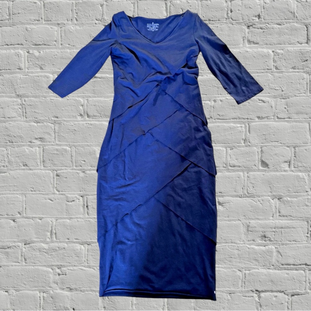 Neon Buddha Deep Blue Long Sleeve Dress XS